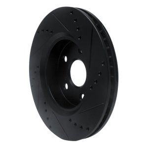 Toyota C-HR Brake Rotor (1) - Front Left - R1 Concepts - Drilled & Slotted - Black - `18-`22